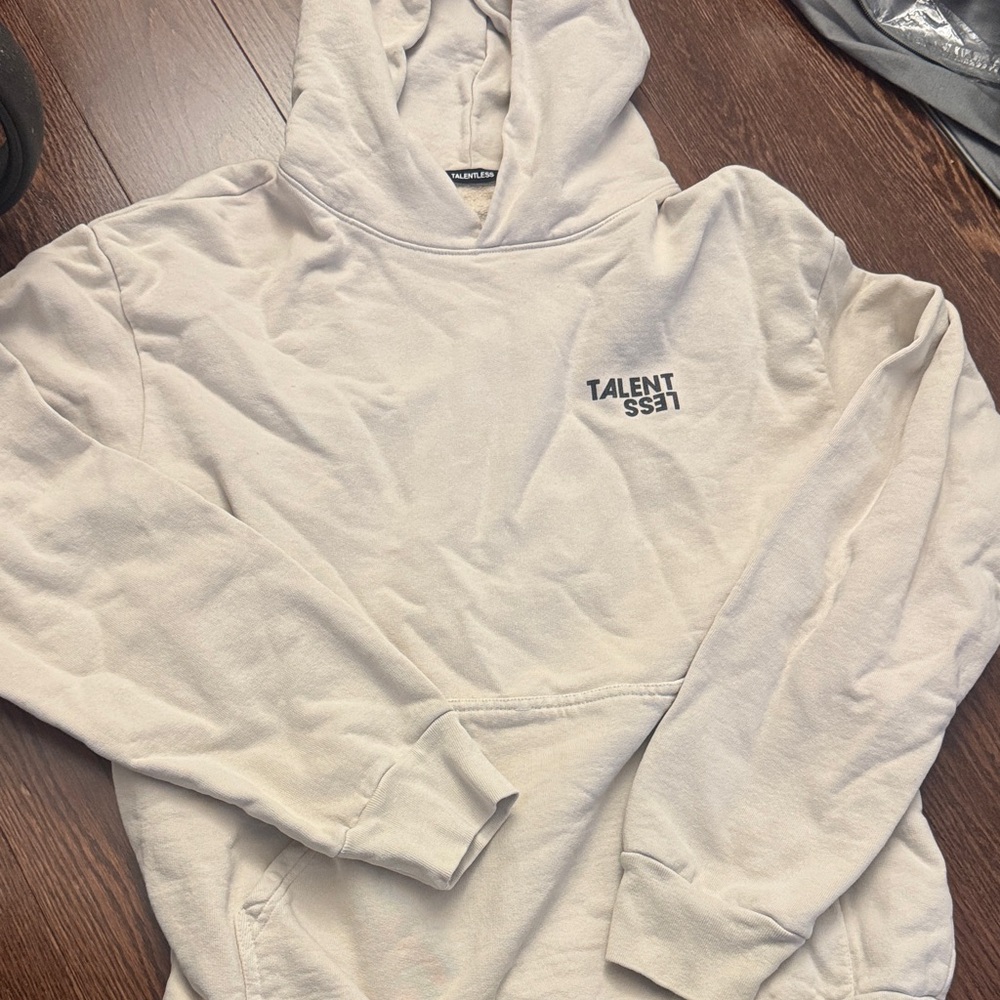 TALENTLESS Off-White Hoodie for Men